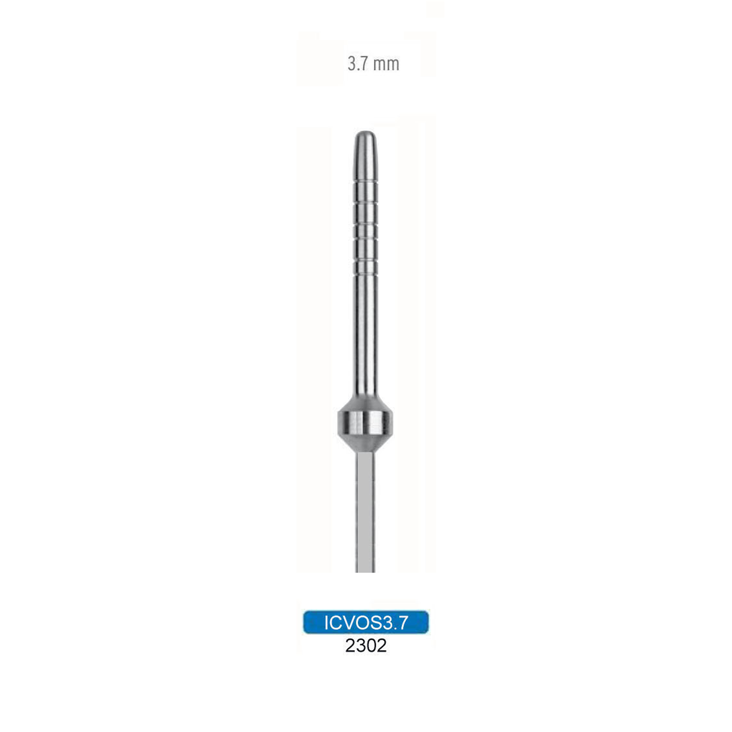 2302-Tapered Convex Osteotome 3.7mm, Straight – NOVADENT USA