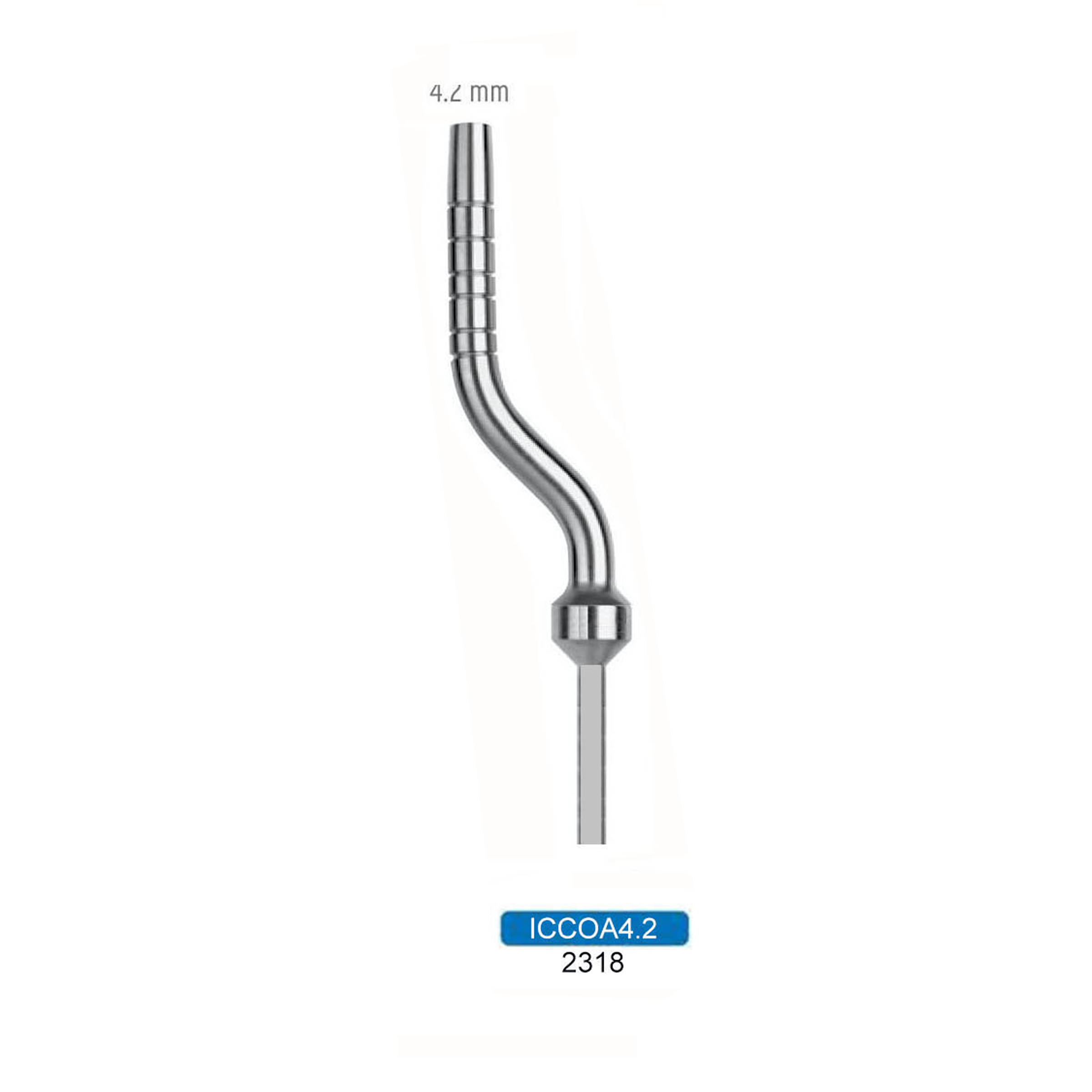 2318-Tapered Concave Osteotome 4.2mm, Angled – NOVADENT USA