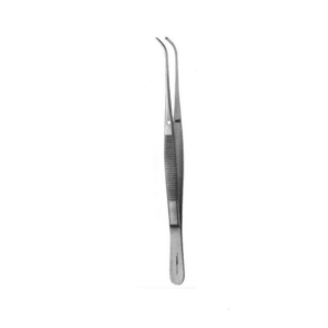4873-TISSUE PLIERS AND FORCEPS - 33 Semkin-Taylor 1x 2, Curved 12.5cm/5"