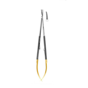 4983-TC-NEEDLE HOLDER - Castroviejo Curved, Round Handle, 13cm/5.15