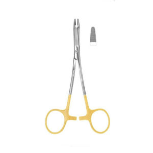 4999-NEEDLE HOLDER - Olsen-Hegar Needle Holder Scissors 14cm/5-1/4 "